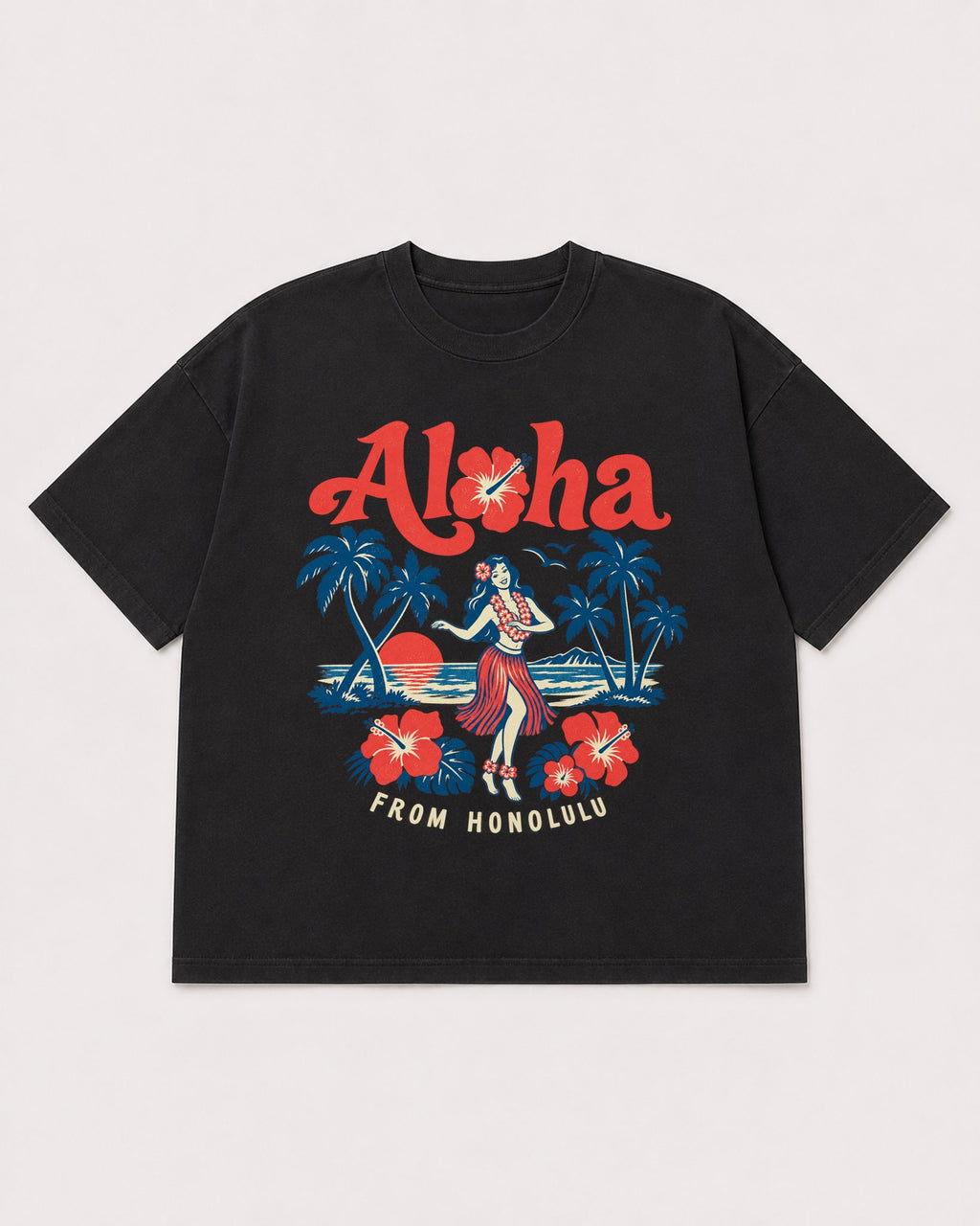 Mockup Boxy Heavyweight Tee Black product