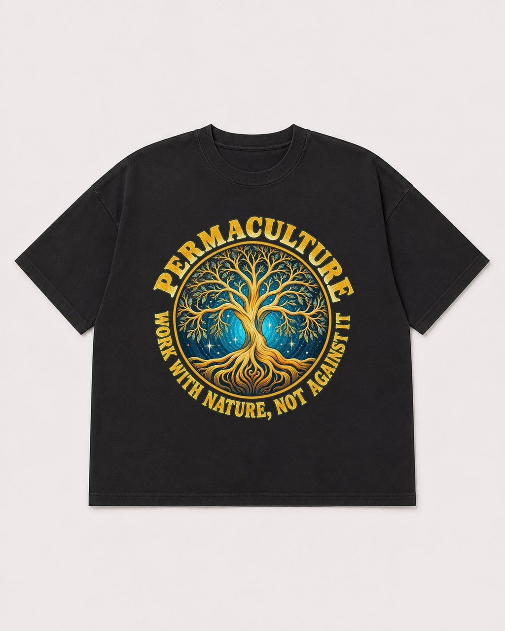 Mockup Boxy Heavyweight Tee Black product