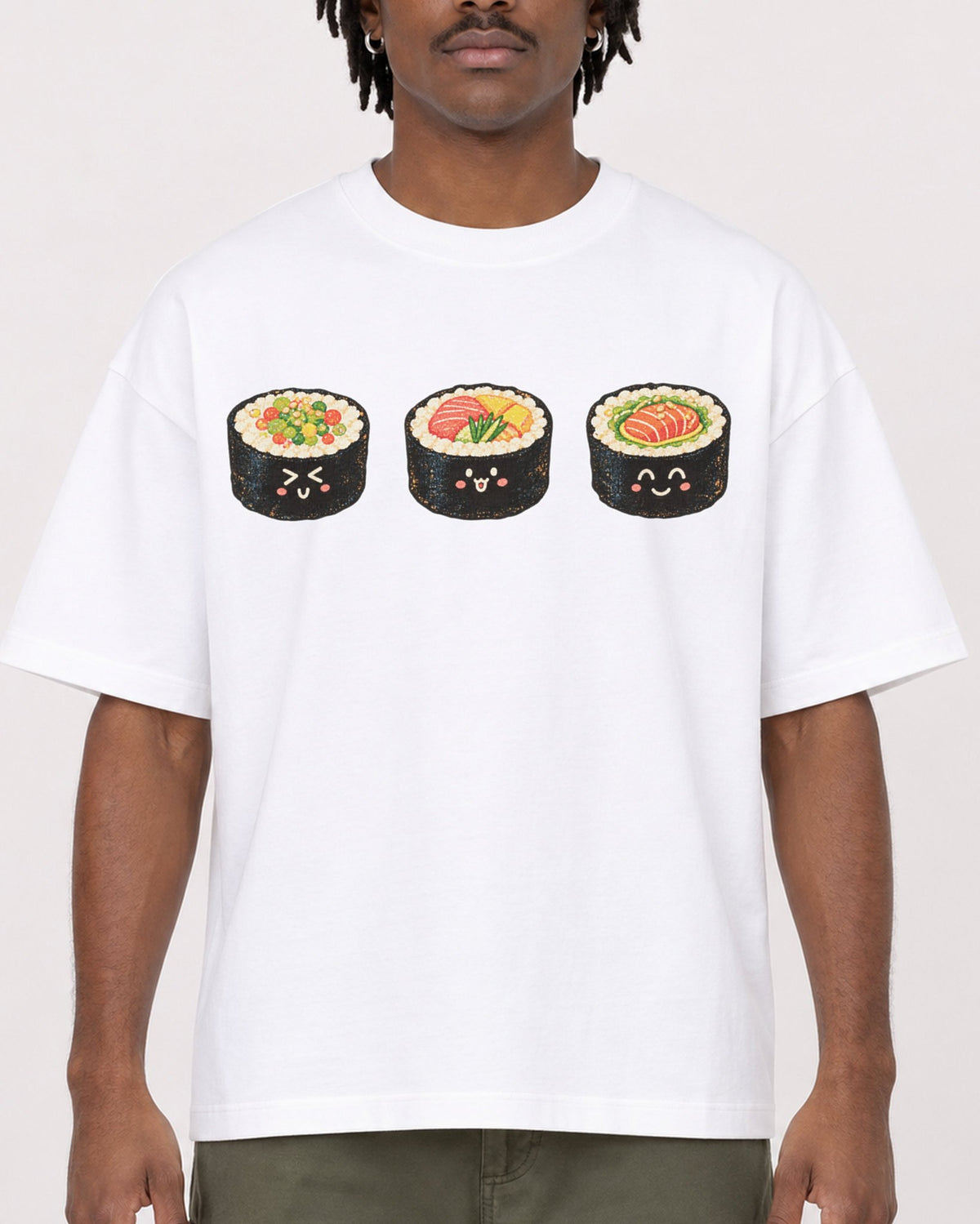 Mockup Boxy Heavyweight Tee White male close-up 04