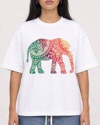 Mockup Boxy Heavyweight Tee White female close-up 46
