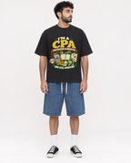 Mockup Boxy Heavyweight Tee Black male full-body 07