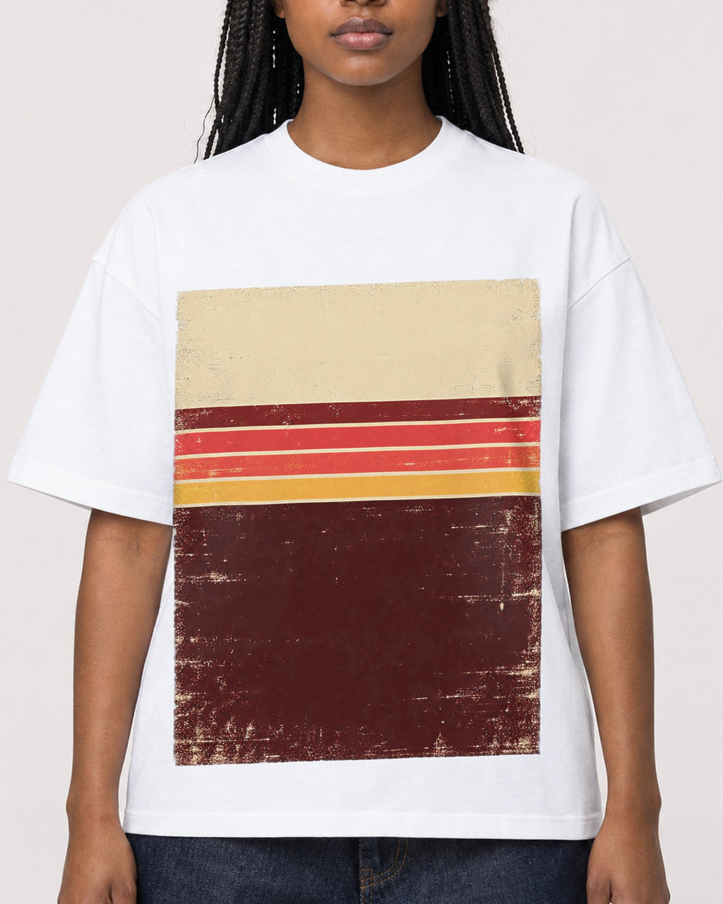 Mockup Boxy Heavyweight Tee White female close-up 04