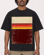 Mockup Boxy Heavyweight Tee Black male close-up 04