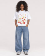 Mockup Boxy Heavyweight Tee White female full-body 05