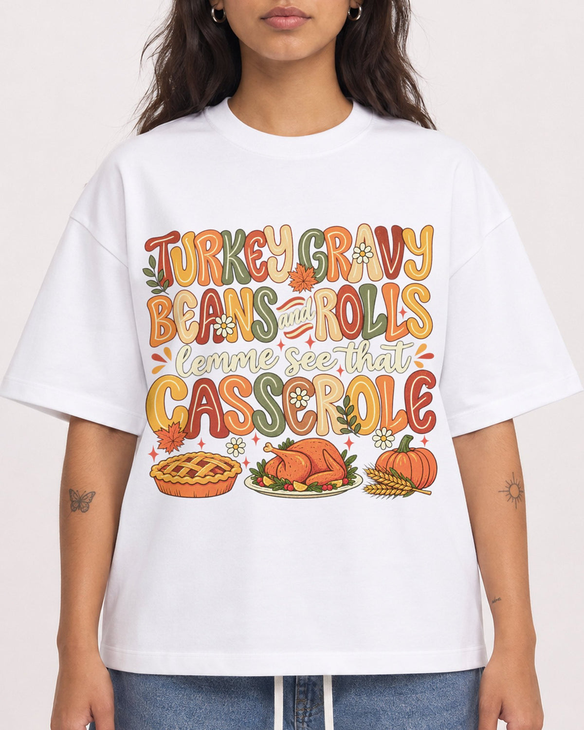 Mockup Boxy Heavyweight Tee White female close-up 06