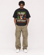 Mockup Boxy Heavyweight Tee Black male full-body 04