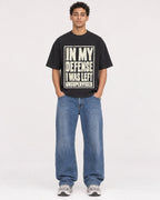Mockup Boxy Heavyweight Tee Black male full-body 10