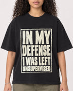 Mockup Boxy Heavyweight Tee Black female close-up 10