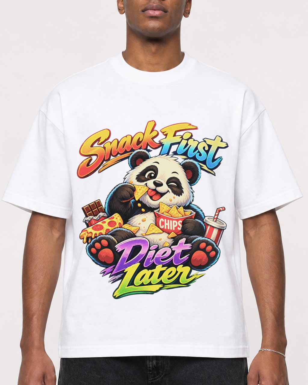 Mockup Boxy Heavyweight Tee White male close-up 15