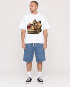 Mockup Boxy Heavyweight Tee White male full-body 18