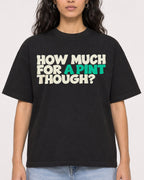 Mockup Boxy Heavyweight Tee Black female close-up 07