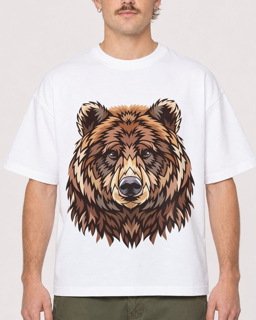 Mockup Boxy Heavyweight Tee White male close-up 19