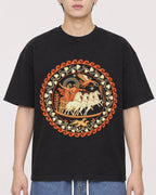 Mockup Boxy Heavyweight Tee Black male close-up 31