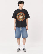 Mockup Boxy Heavyweight Tee Black male full-body 31
