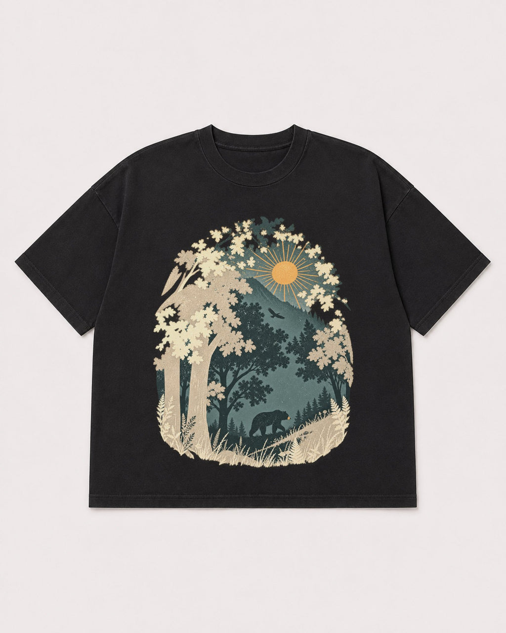 Mockup Boxy Heavyweight Tee Black product