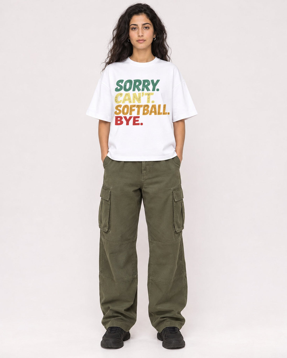 Mockup Boxy Heavyweight Tee White female full-body 07