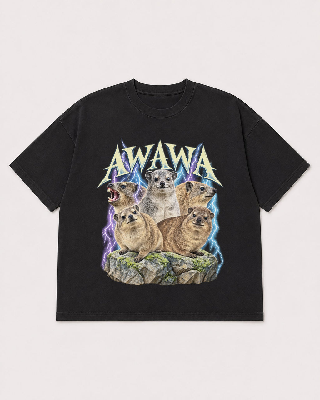 Mockup Boxy Heavyweight Tee Black product