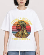 Mockup Boxy Heavyweight Tee White female close-up 11