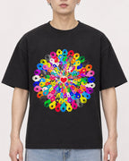 Mockup Boxy Heavyweight Tee Black male close-up 01