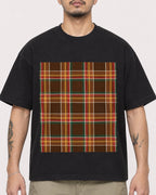 Mockup Boxy Heavyweight Tee Black male close-up 12