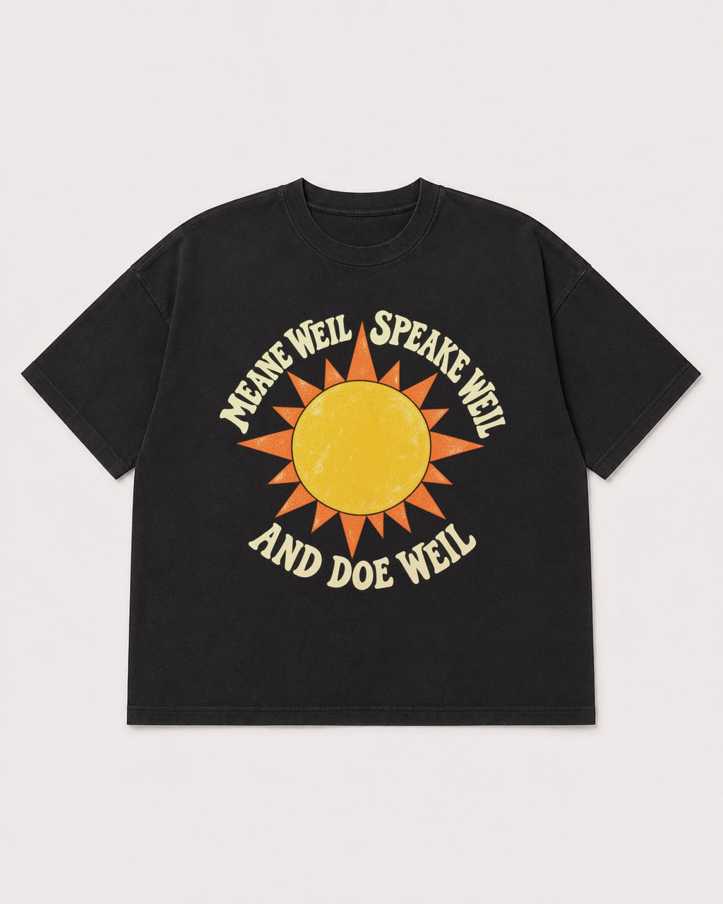 Mockup Boxy Heavyweight Tee Black product