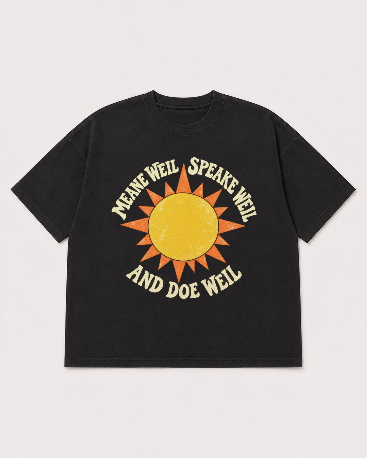 Mockup Boxy Heavyweight Tee Black product
