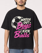 Mockup Boxy Heavyweight Tee Black male close-up 22