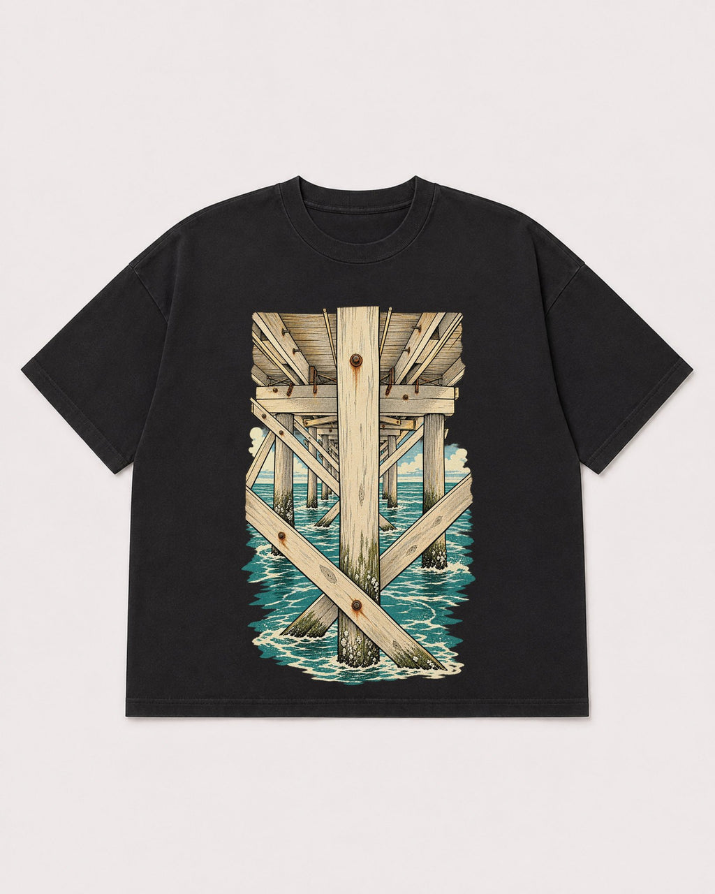 Mockup Boxy Heavyweight Tee Black product