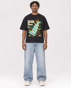 Mockup Boxy Heavyweight Tee Black male full-body 05