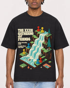 Mockup Boxy Heavyweight Tee Black male close-up 05