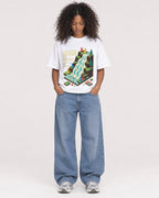 Mockup Boxy Heavyweight Tee White female full-body 05