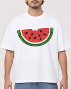 Mockup Boxy Heavyweight Tee White male close-up 02