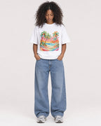 Mockup Boxy Heavyweight Tee White female full-body 05