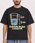 Mockup Boxy Heavyweight Tee Black male close-up 07