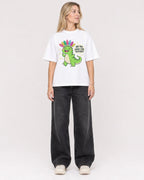 Mockup Boxy Heavyweight Tee White female full-body 08