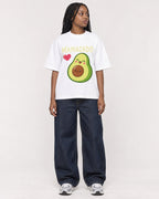 Mockup Boxy Heavyweight Tee White female full-body 04