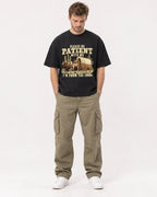 Mockup Boxy Heavyweight Tee Black male full-body 08