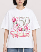 Mockup Boxy Heavyweight Tee White female close-up 11