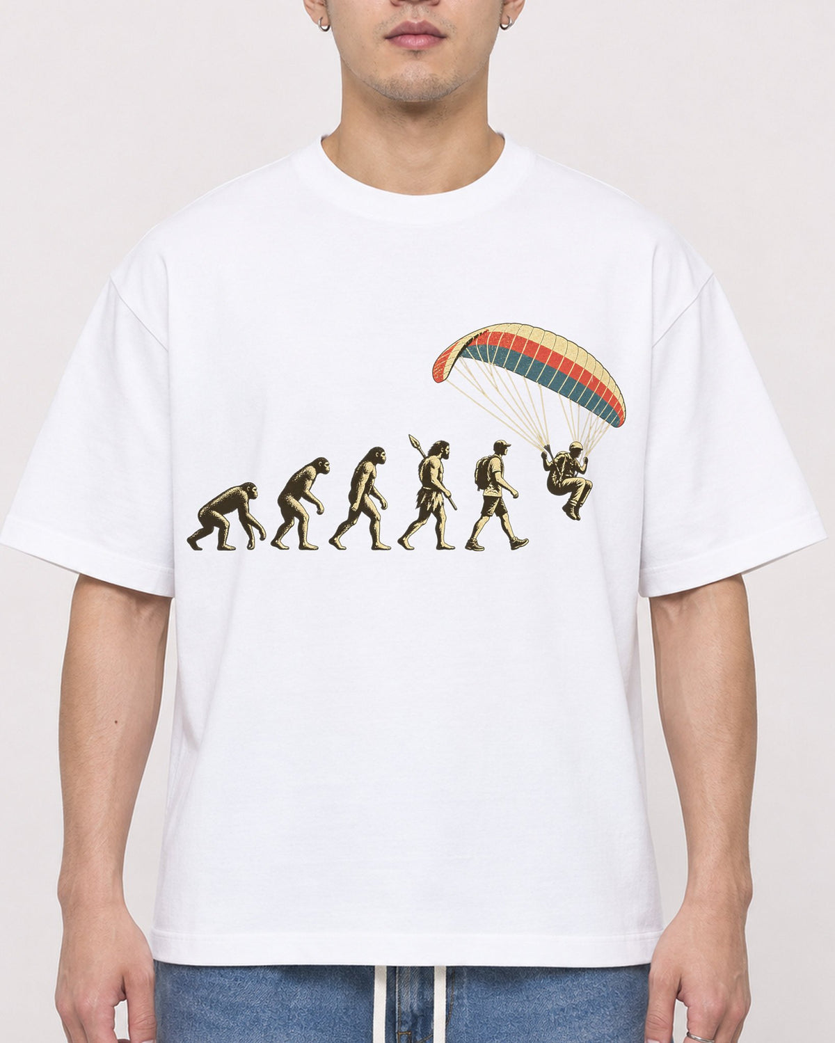 Mockup Boxy Heavyweight Tee White male close-up 13