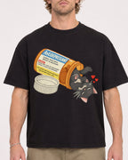Mockup Boxy Heavyweight Tee Black male close-up 28