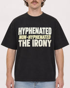 Mockup Boxy Heavyweight Tee Black male close-up 09