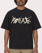 Mockup Boxy Heavyweight Tee Black male close-up 04