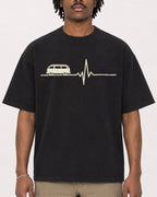 Mockup Boxy Heavyweight Tee Black male close-up 04