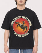 Mockup Boxy Heavyweight Tee Black male close-up 03
