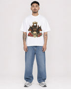 Mockup Boxy Heavyweight Tee White male full-body 12