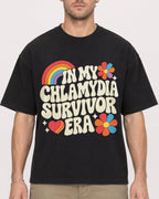 Mockup Boxy Heavyweight Tee Black male close-up 08