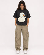 Mockup Boxy Heavyweight Tee Black female full-body 06