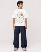 Mockup Boxy Heavyweight Tee White male full-body 06