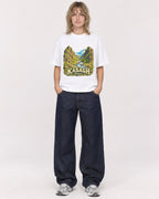 Mockup Boxy Heavyweight Tee White female full-body 19