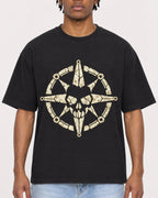 Mockup Boxy Heavyweight Tee Black male close-up 05